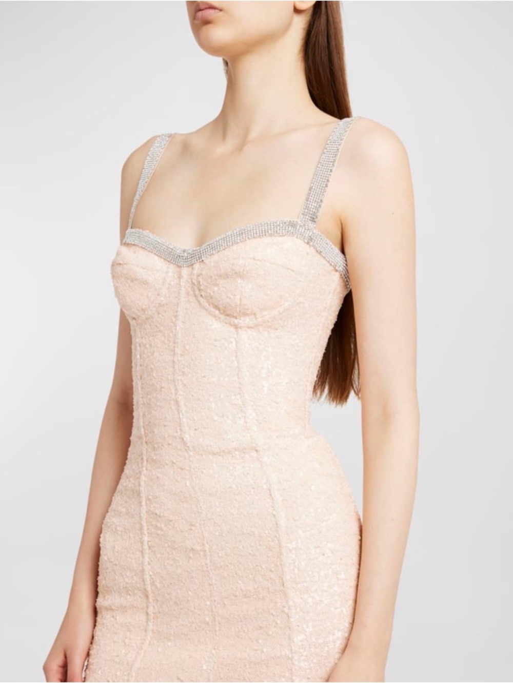 Dolce&Gabbana Paillette Embellished Mini Dress with Crystal Trim - Picture 6 of 7